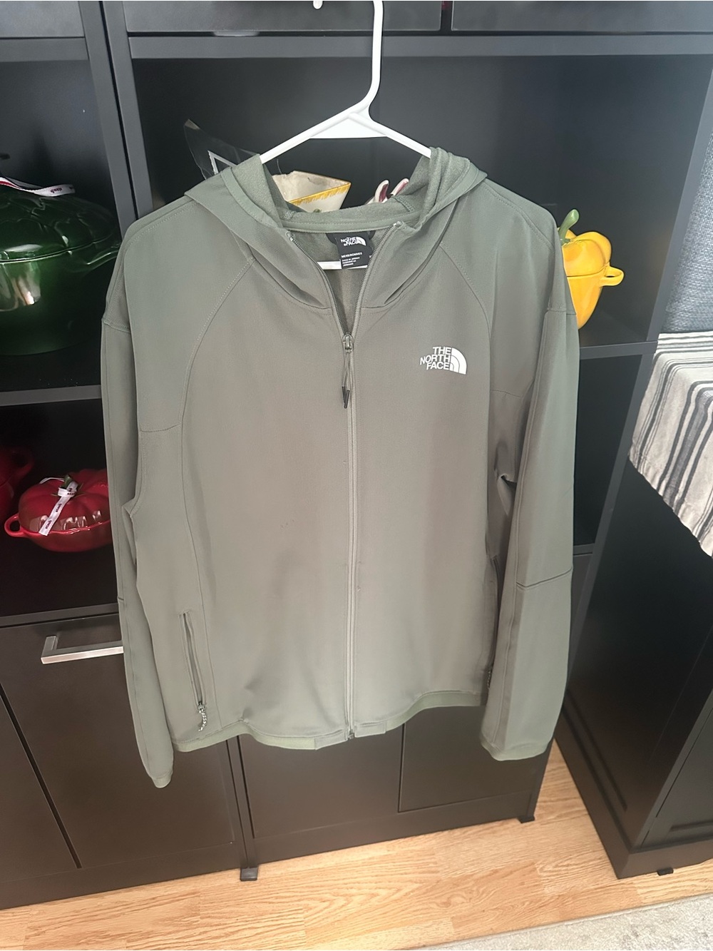 The North Face Olive Green Lightweight Full-Zip Hoodie Jacket